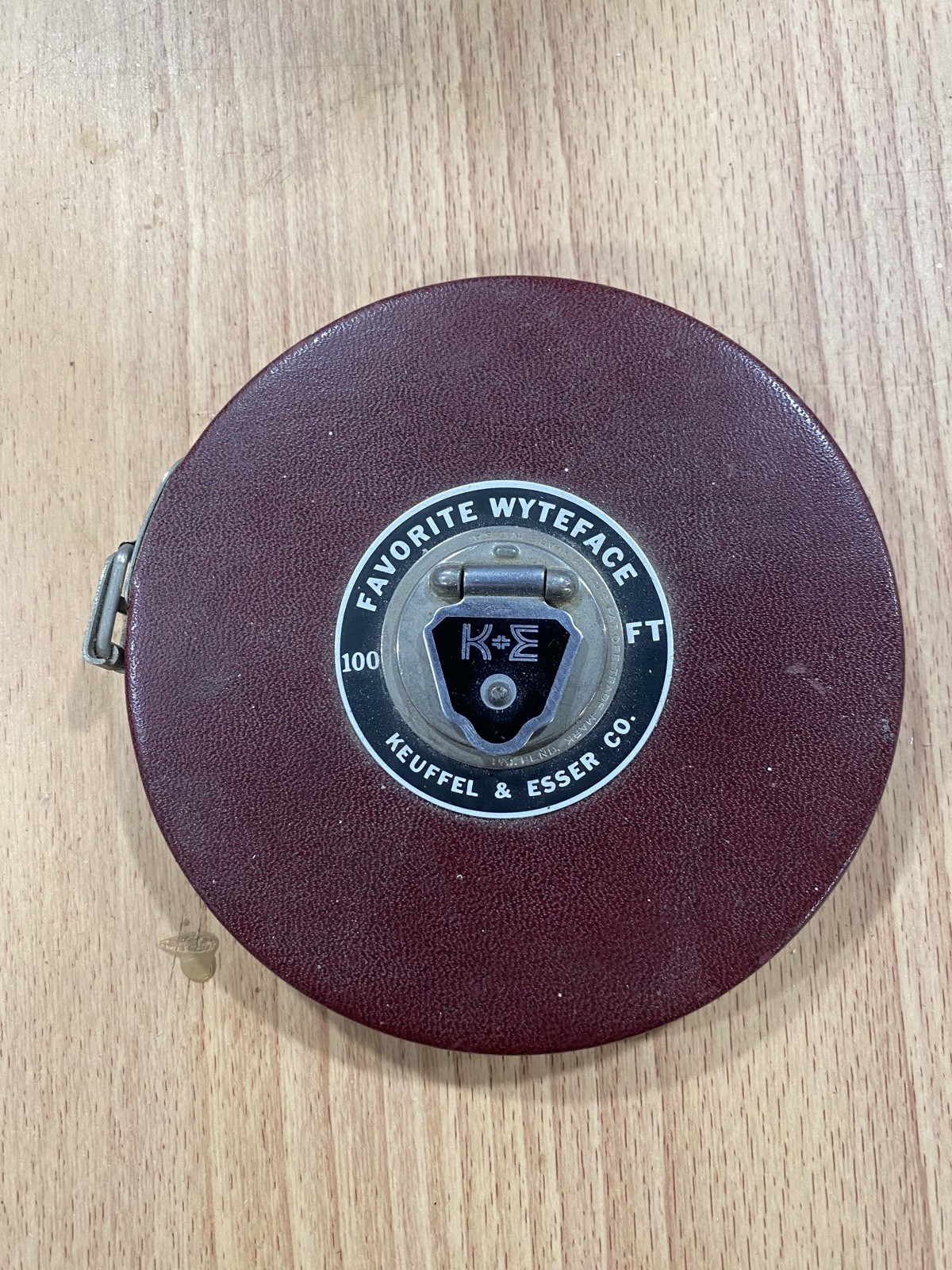Vintage Keuffel & Esser Co (K&E) 100 Feet Steel Tape Measure Favorite Wyteface