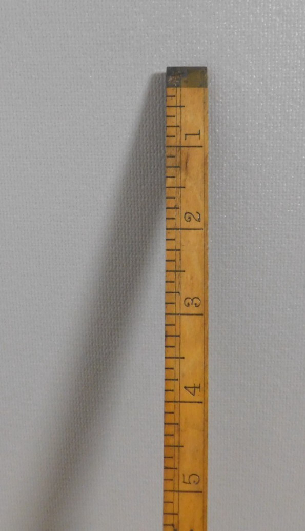 UPSON NUT CO NO. 68 Folding Ruler 24″ Wood & Brass Rule Vintage USA