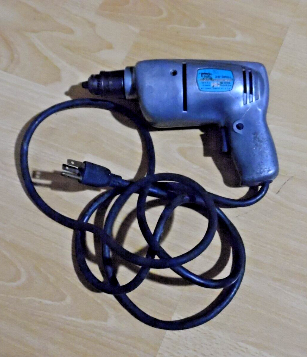 Vintage W.T. Grant Model 1055T6 3/8 Electric Drill RIDGID SUPREME Multi-Craft