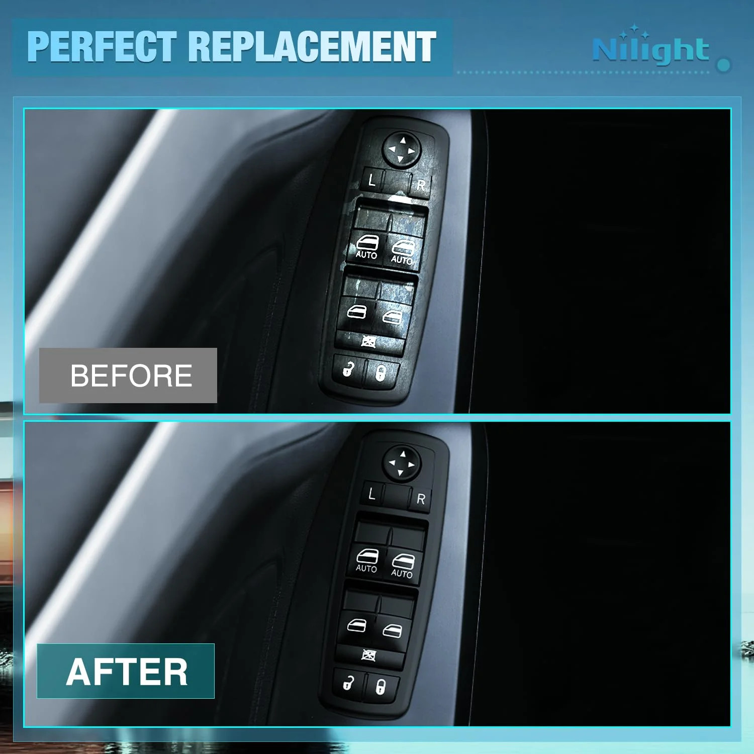Nilight Power Master Window Switch Compatible with 2011 2012 2013 2014 2015 2016