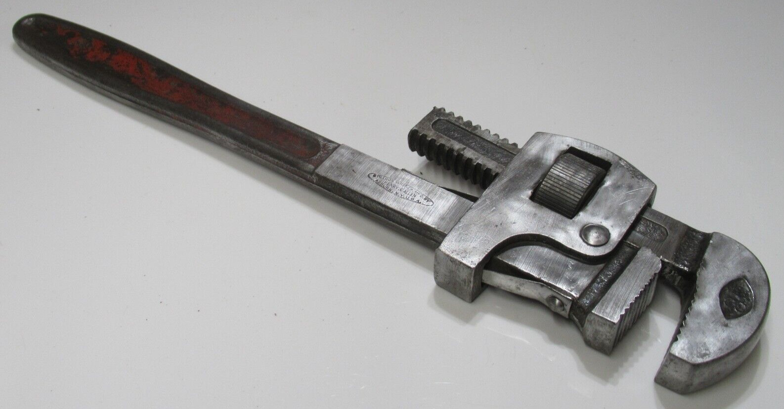 Stunning Rare Vintage 18″ Genuine Stillson Wrench Henry & Allen Auburn New York