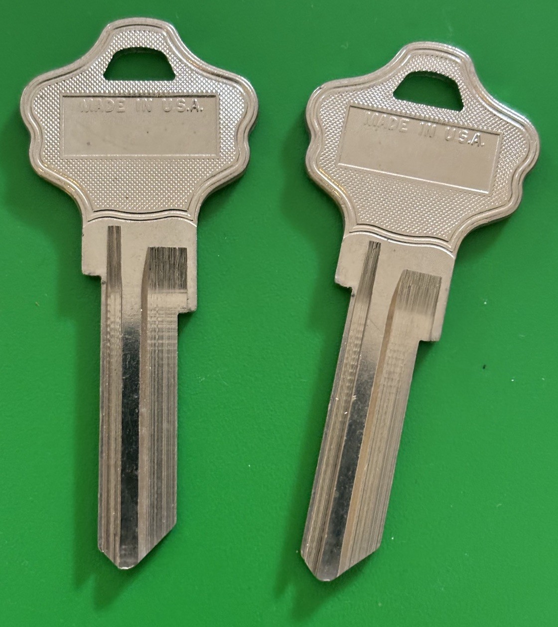 A1176ST KW10 ILCO Uncut Key Blanks Made In USA Set Of 2