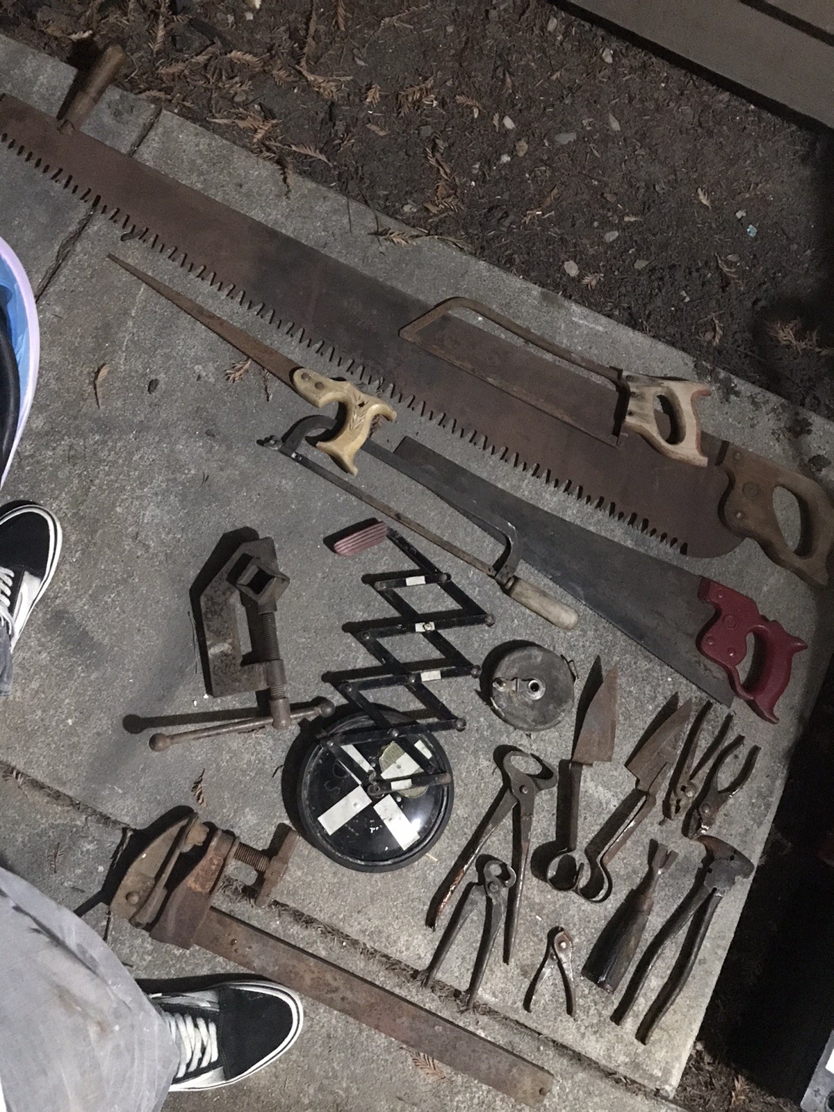 Collection Of Old Antique And Vintage Tools Lot