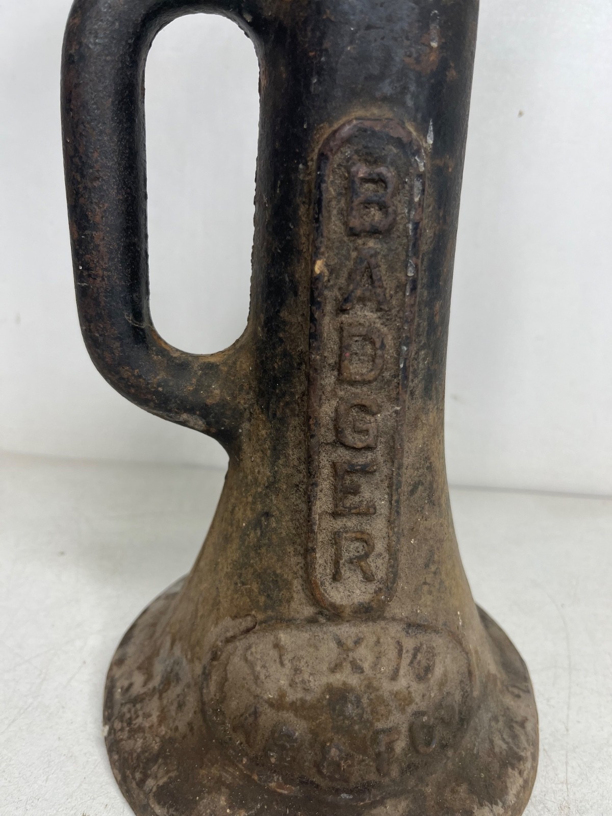 Vintage Badger 1 1/2″ x 10″ Cast Iron Screw Jack – Heavy Duty Industrial Tool
