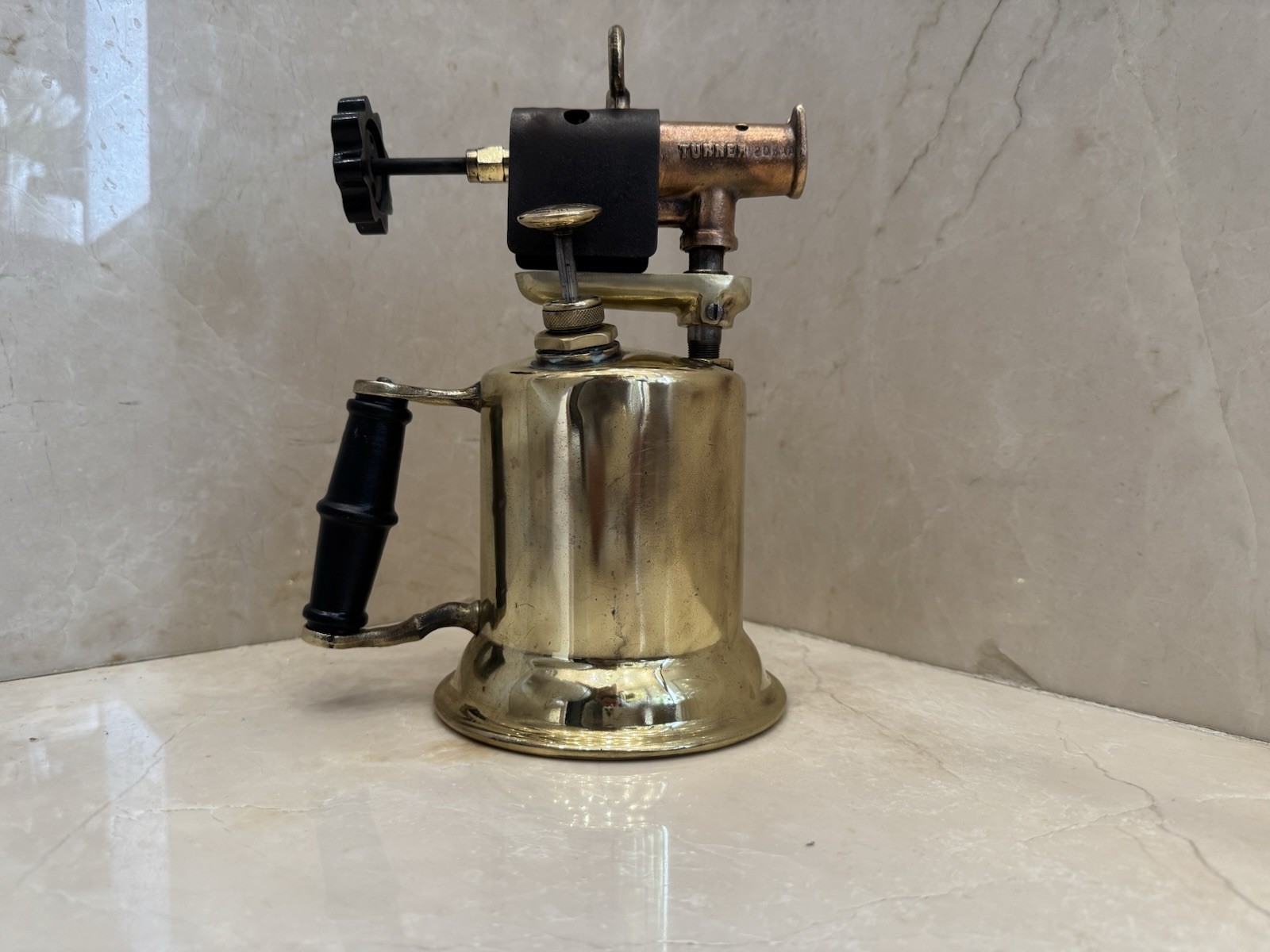 Vintage The Turner Brass Works Gasoline Blow Torch Sycamore Ill. No. 150-1