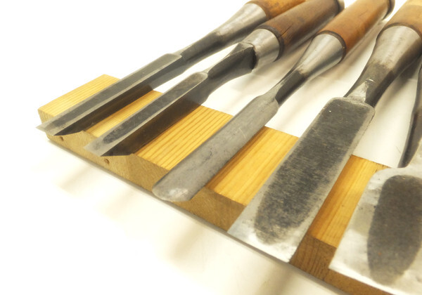 Japanese Chisel Nomi 鶴秀 邦彦 Carpenter Tool Set of 7 wood working Hand Tools