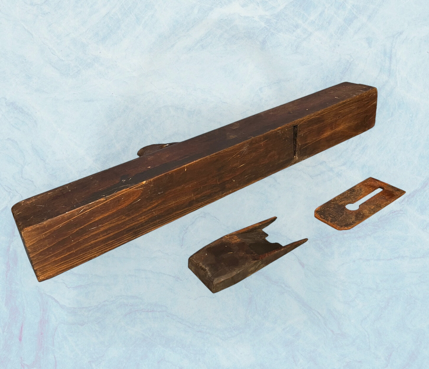 ANTIQUE 28.25″ Scioto Works Ohio #27 Wood Body Jointer Plane 2 5/8″ cut