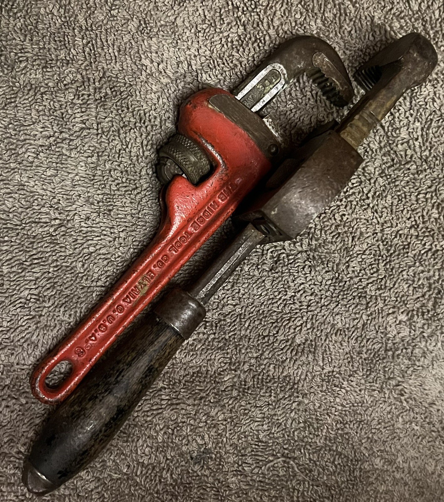 Vintage 6″ Stillson Wrench Moore Drop Forg Co. + Ridge No 6 Adj Wrench Lot Of 2