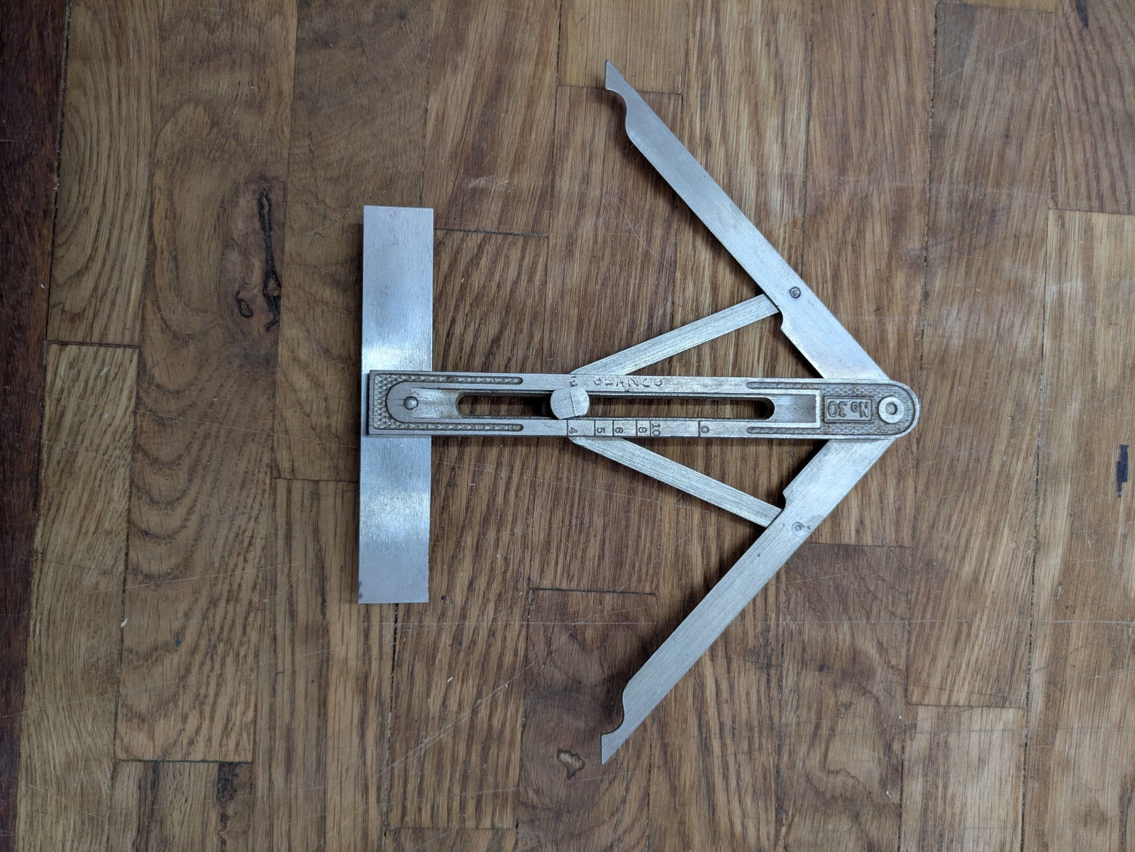 Vtg. Stanley No. 30 Angle Divider Hand Tool Square Woodworker Carpenter USA
