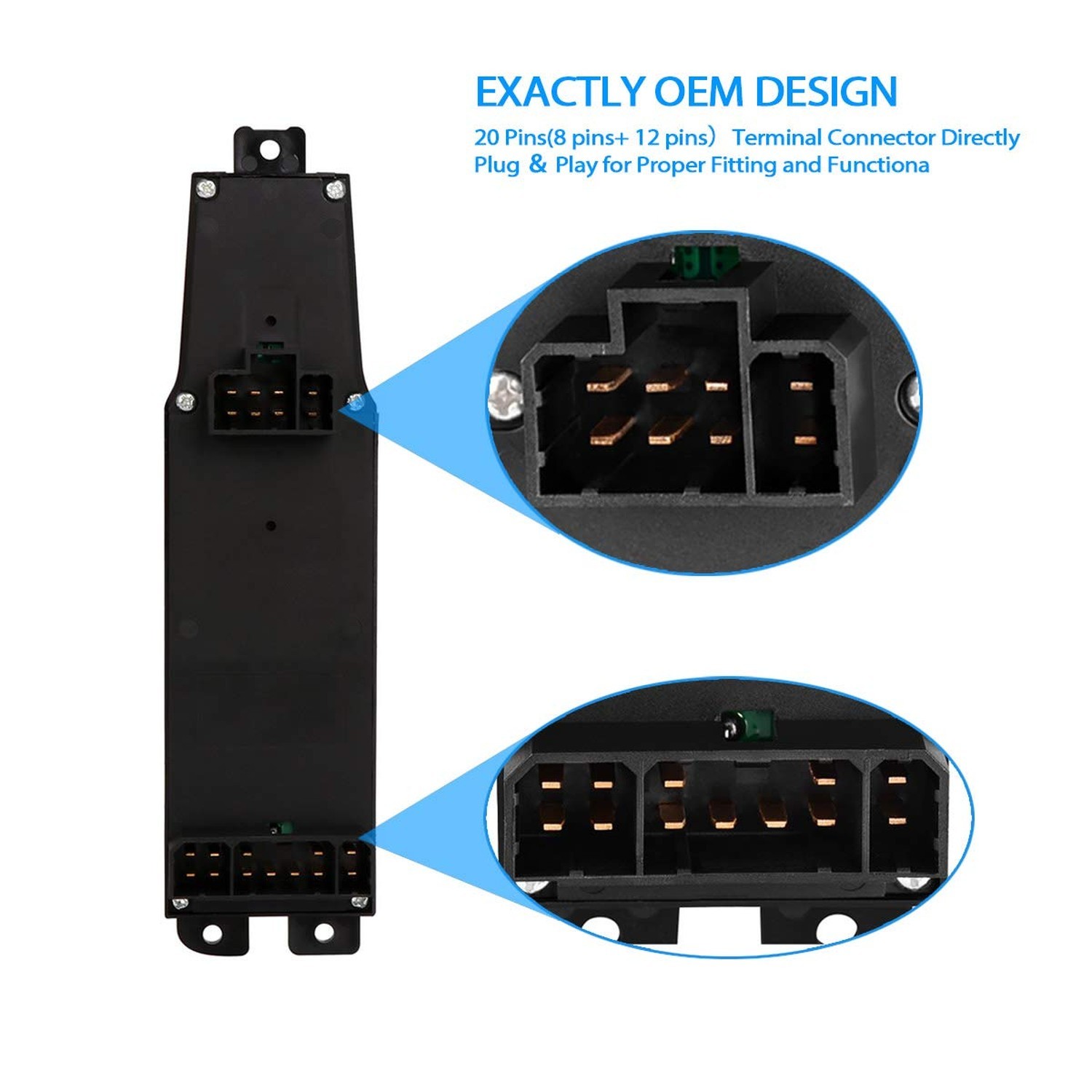 Master Window Switch Assembly for Driver Side – Power Window Switch & Bezel 5…