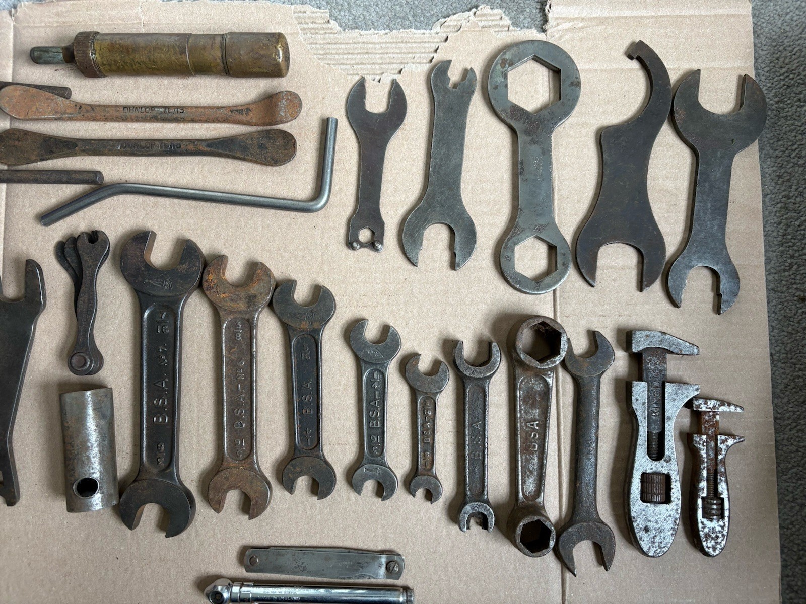 vintage bsa motorcycle tool kit tool roll