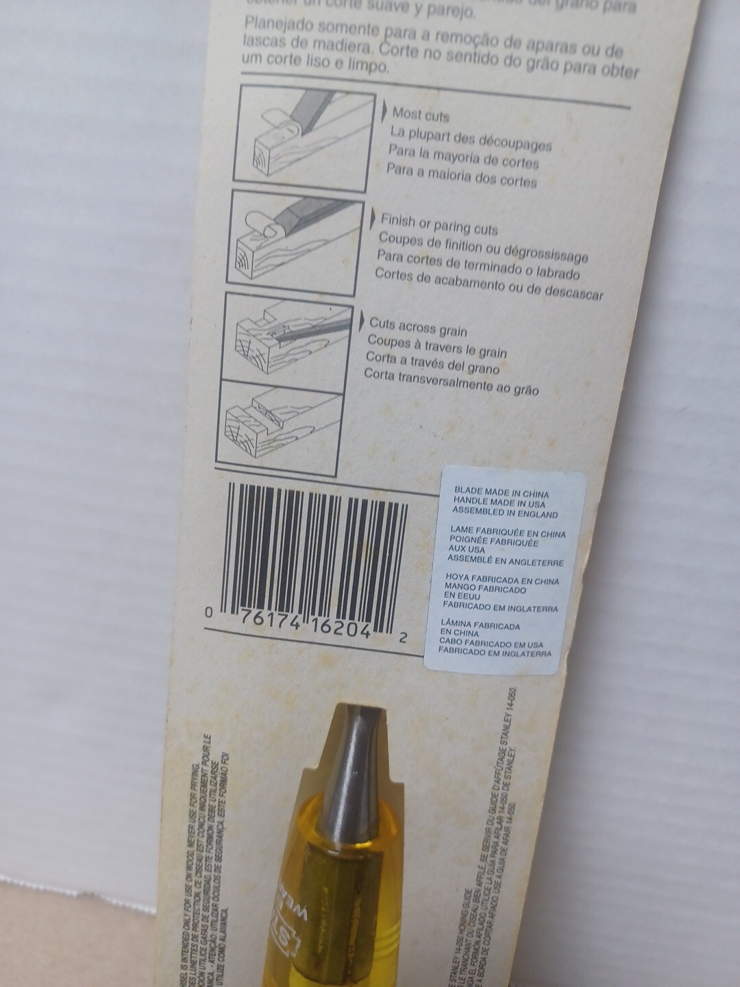 Vintage Stanley Handyman No.16-204 Woodworking Bevel Edge Chisel 1/4” Wide New