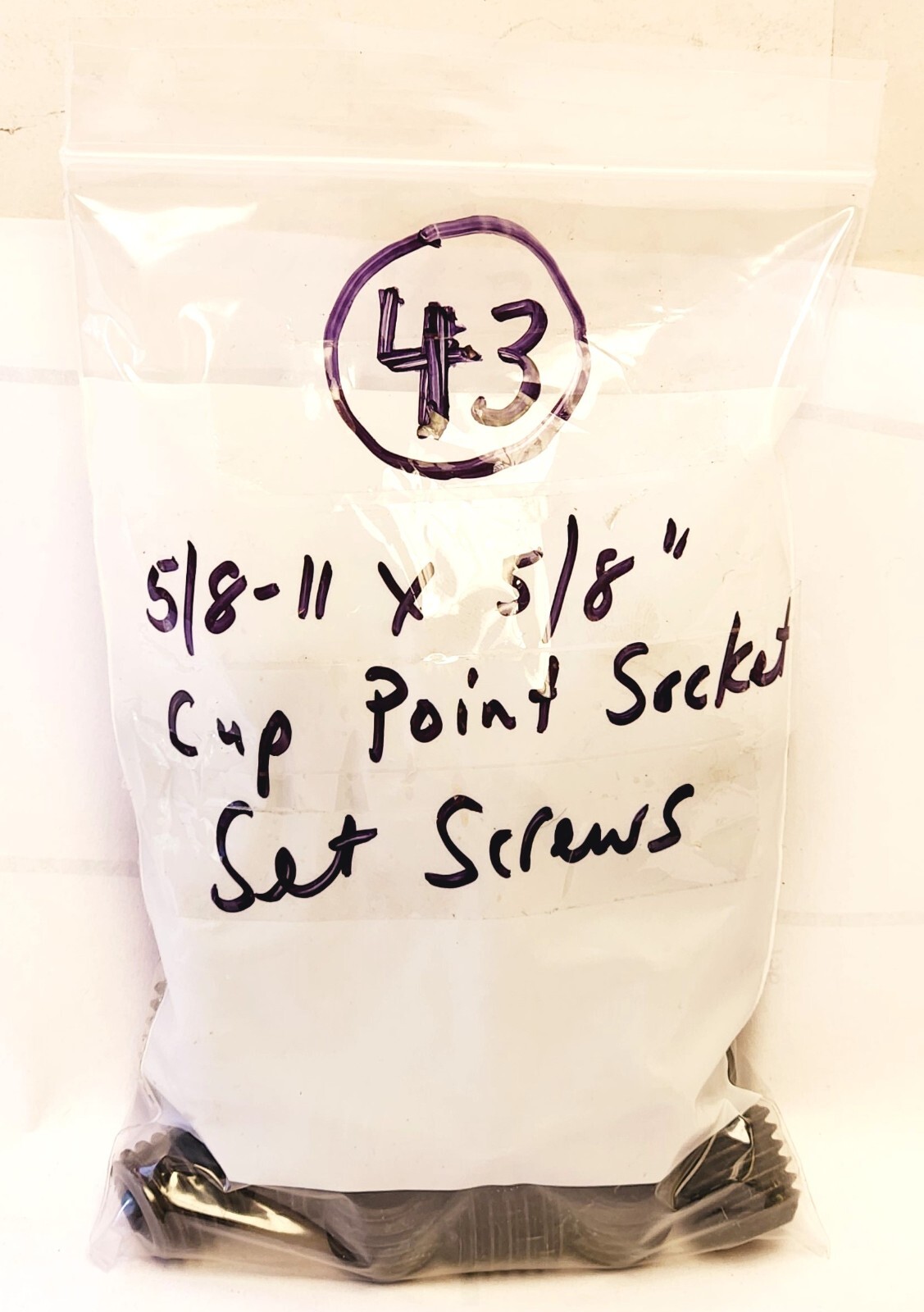 CUP POINT SET SCREWS 5/8-11″x5/8″, BLACK OXIDE FINISH (43PC_NEW)