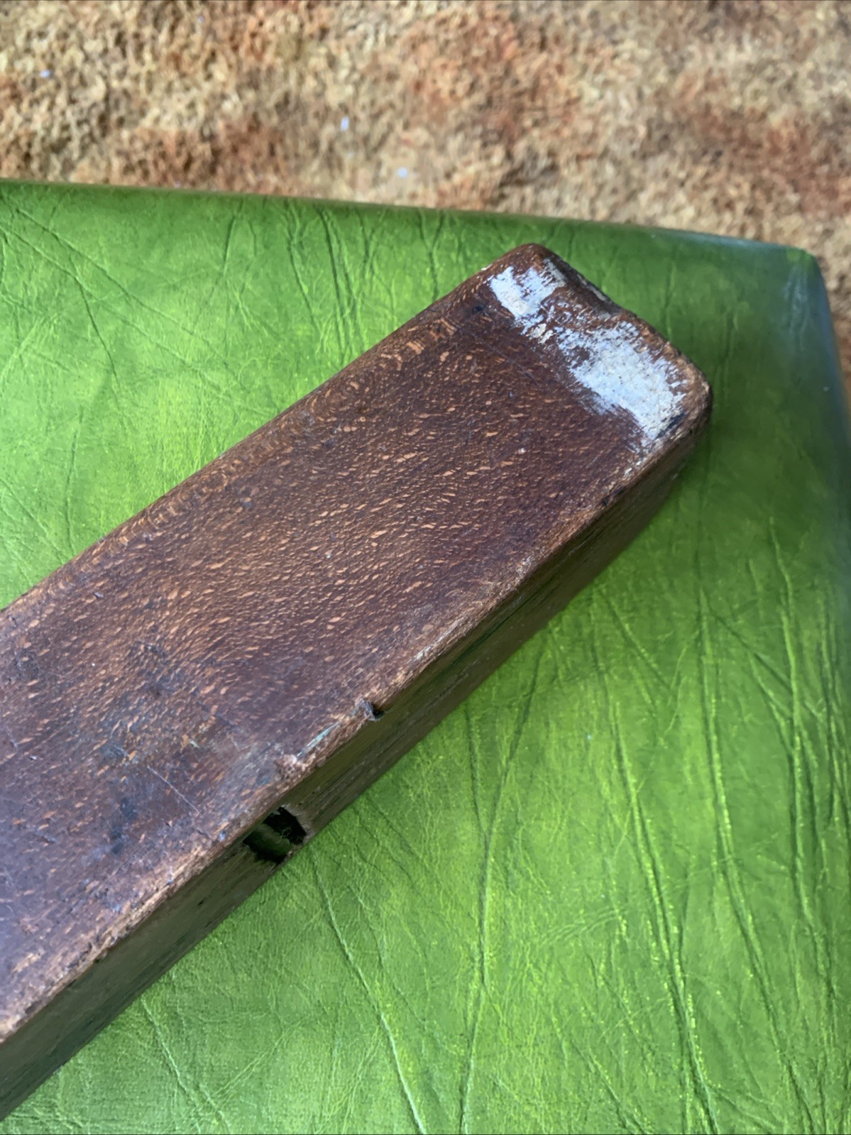 VINTAGE AUBURN TOOL CO 16”WOODEN WOOD PLANE JOINTER W/ 2-1/2″ IRON Thistle Stamp