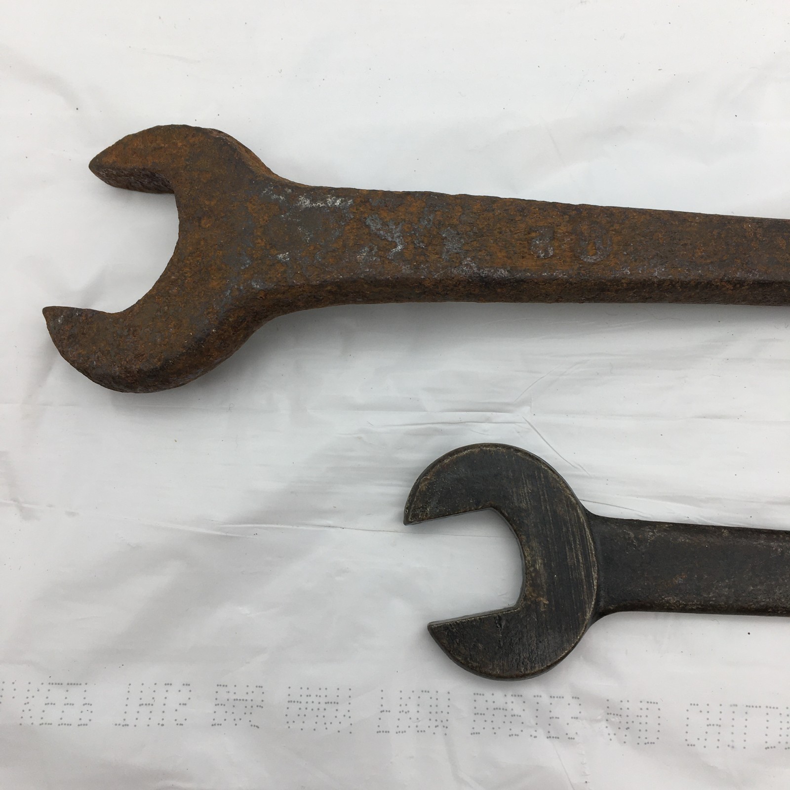 Ford Auto Wrenches (1) 6-Point Combination & (1) Double Open End Vintage U.S.A.