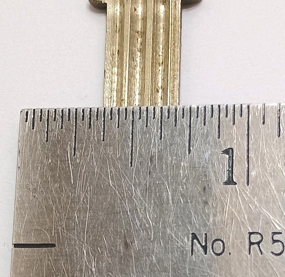 Vintage Key Blank Unknown Maker Unique Rare Grooves, Have Not Seen Another One!