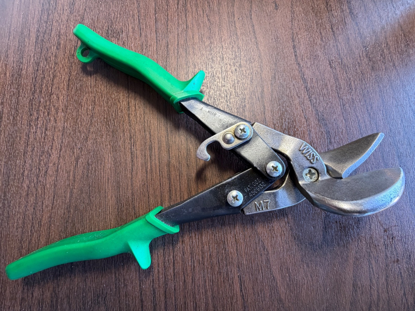 Wiss 10″ Metal cutter Offset Straight Right Cut Aviation Snips Green M7 VTG