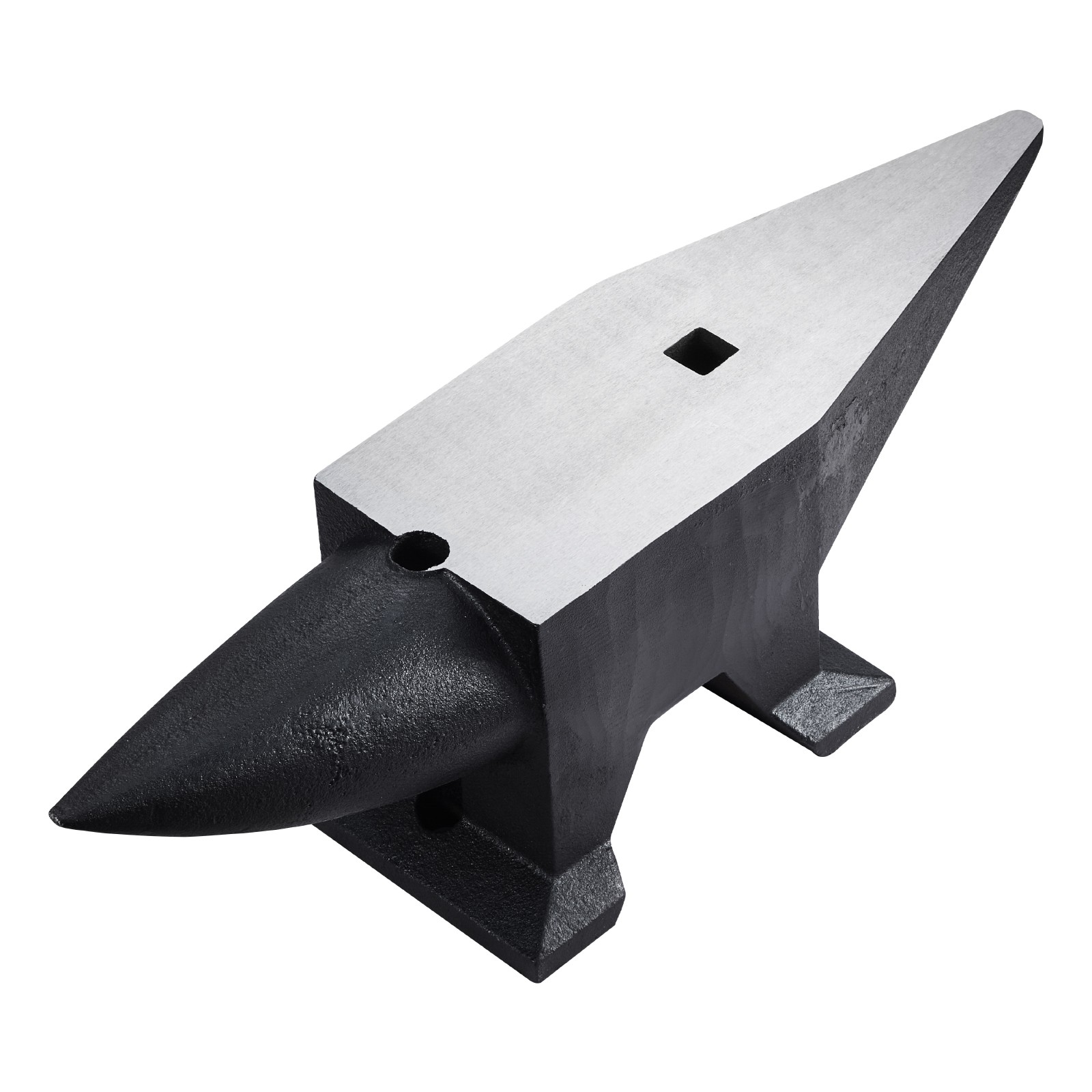 VEVOR Blacksmith Anvil Steel Round Horn Anvil 105lbs 2 Holes for Metal Work