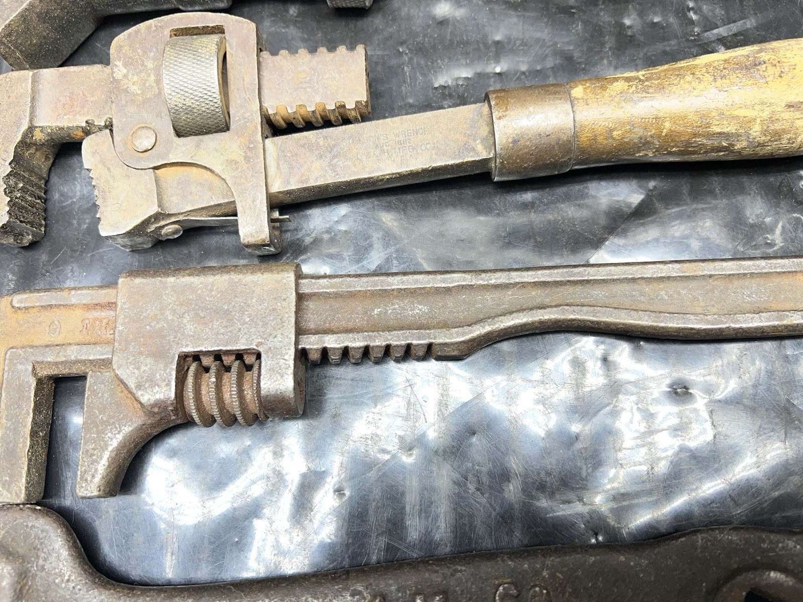 Antique Lot of 6 Pipe Wrenches {635}
