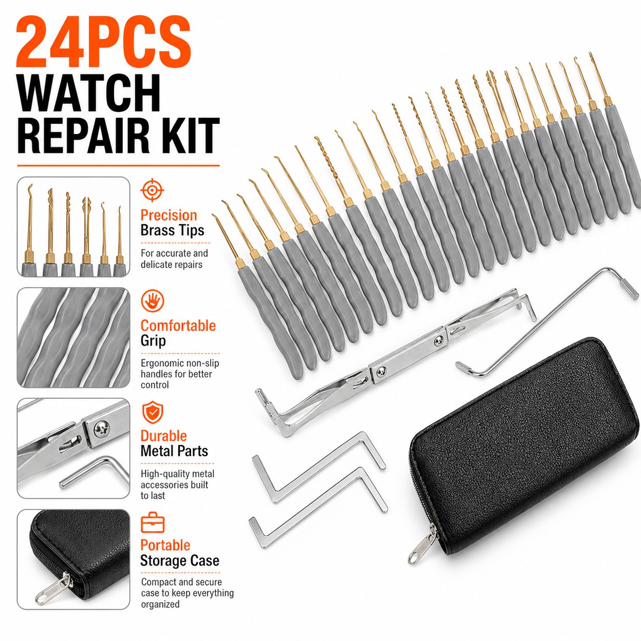 24PCS Door Latch Repair Kit Strike Plate Adjustment Tool for Home Hardware