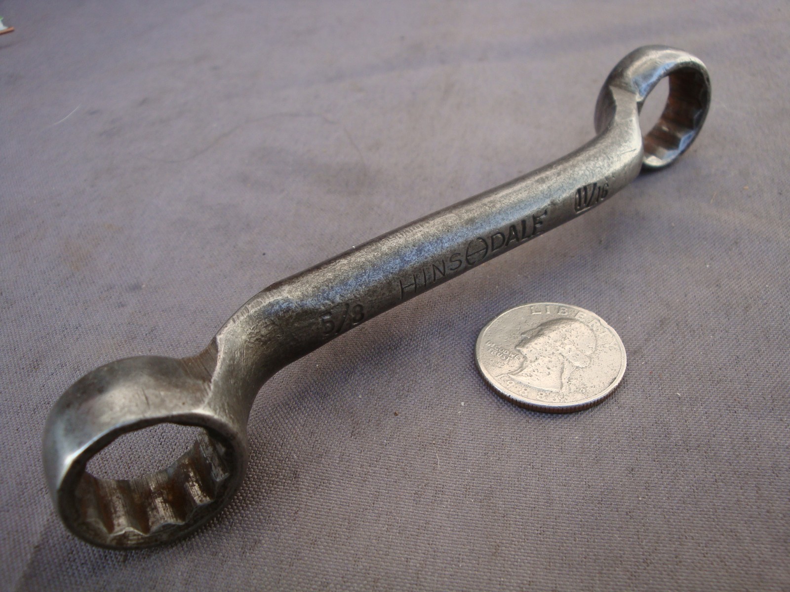 Hinsdale 5/8″ X 11/16″ 12 Pt Short Offset Box Wrench X Chrome Vanadium Steel 30