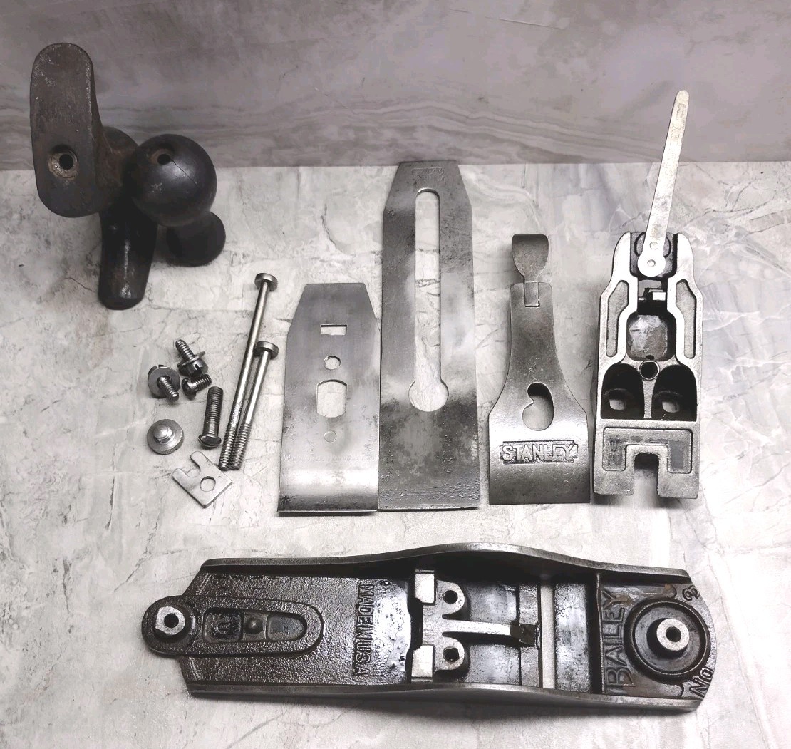 STANLEY BAILEY No 3 Smooth Bottom Bench Plane Type 17 Woodwork Tool vintage USA