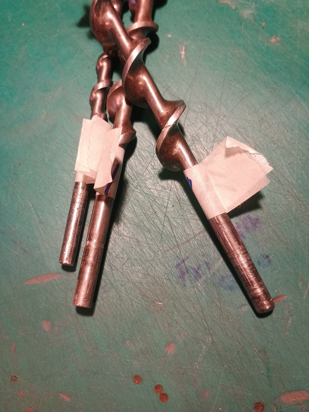 VINTAGE – 7/16, 3/4 & 7/8″ X 7 1/2″ AUGER DRILL BITS
