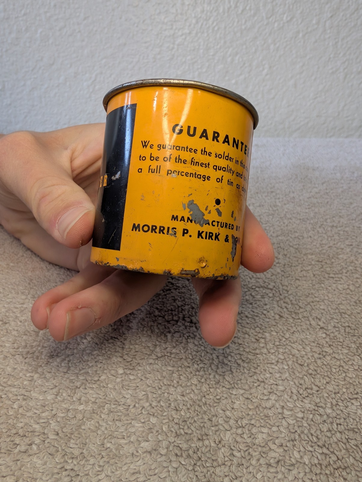 Vintage Kirk Kirkson Solid Wire Solder 1 Lb Tin