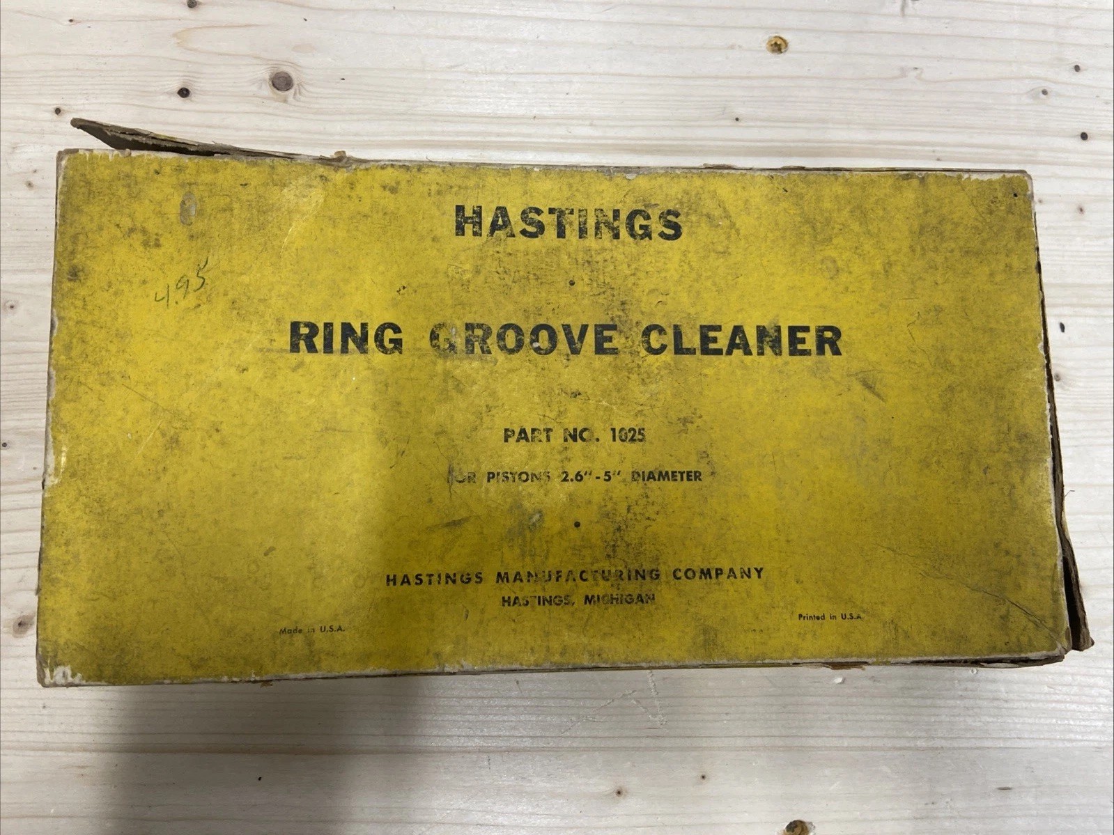 Vtg Hastings Ring Groove Cleaner Tool #1025 Piston 2.6” X 5” & Ring Land Cutter
