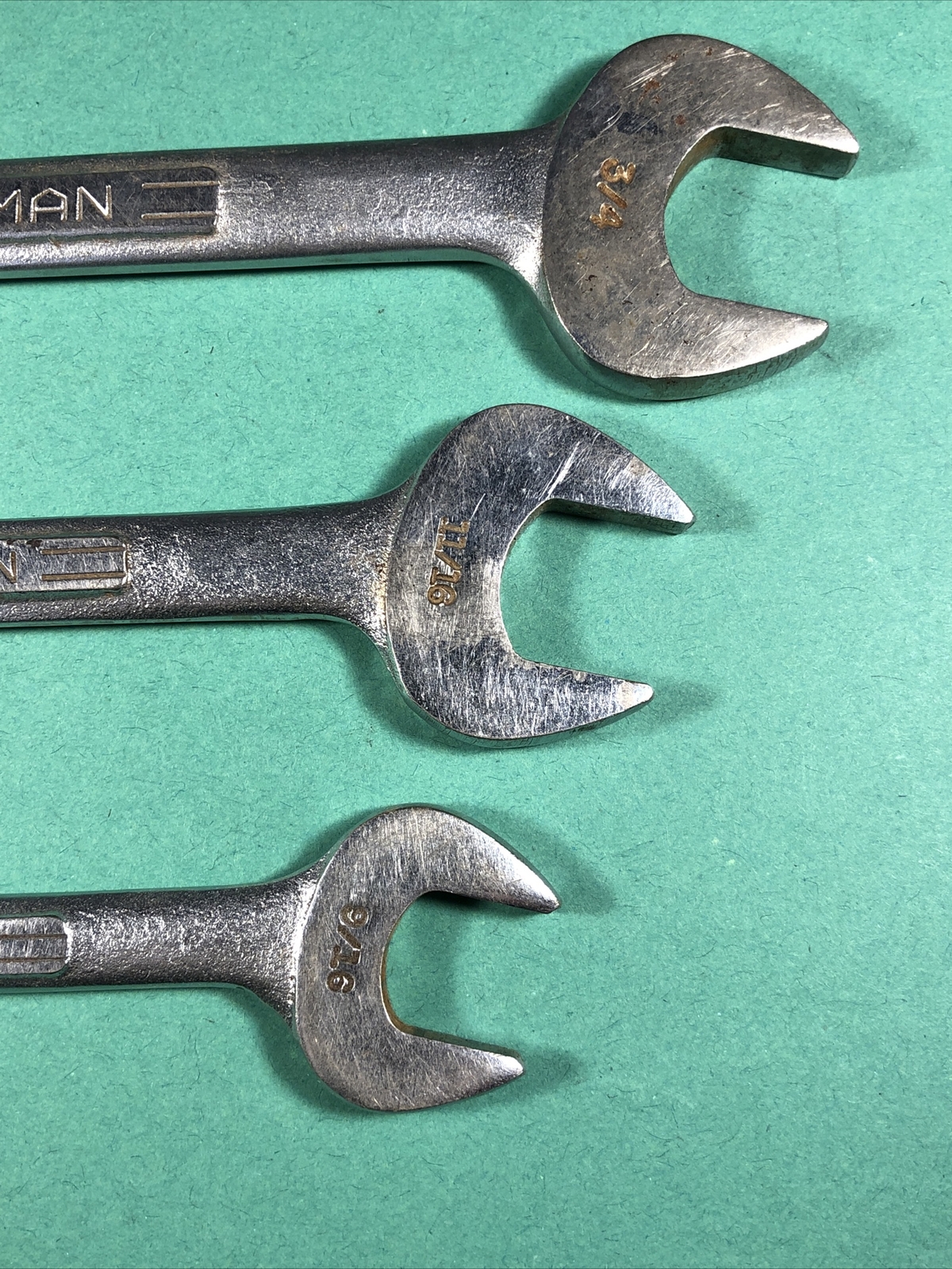 VTG Craftsman Open Wrench 3 Lot | 1/2×9/16 19/32×11/16 5/8×3/4 | =V= Series USA