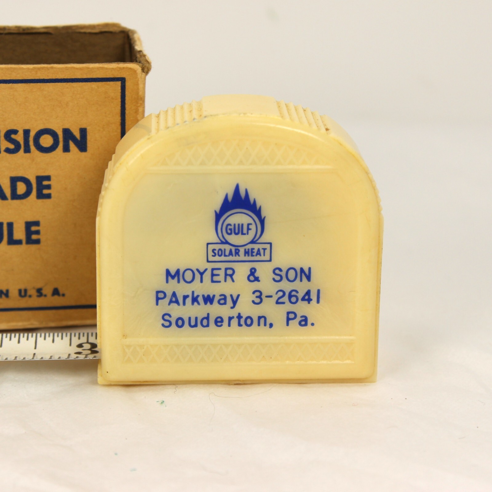 Vintage Gulf Oil Solar Heat Pocket Tape Measure Advertising – Made in USA
