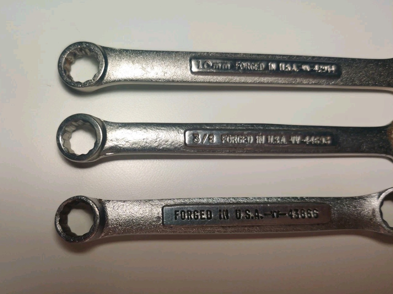 Vintage Craftsman Wrench 10mm -VA-, 3/8 -VV-, Box End 3/8 And 7/16 -VV-, Made In