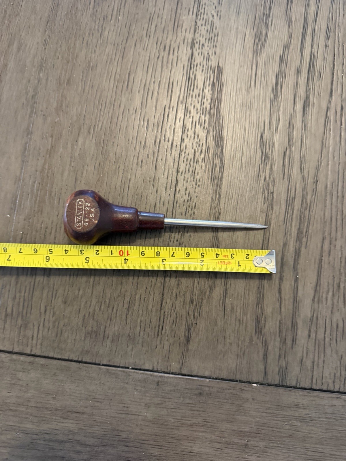 STANLEY Wood Handle Scratch Awl No. 69-122 U.S.A.