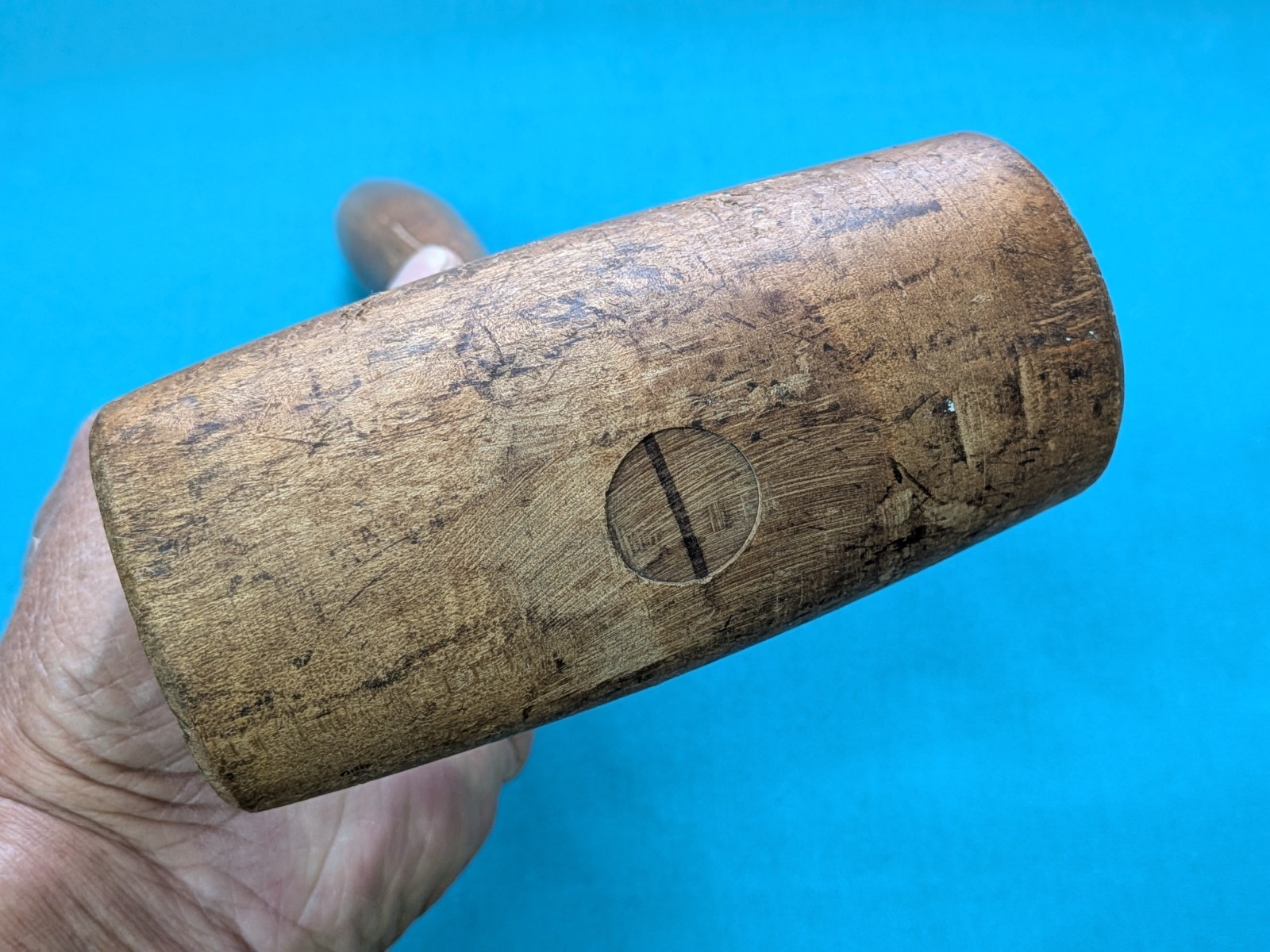 Vintage 12 oz. x 11″ Wood Mallet Hammer Rustic Primitive Country Farm Tool Decor