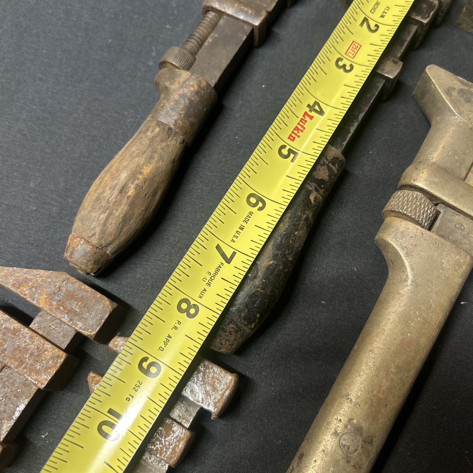 Lot Of 9 Antique Coes Monkey Wrenches