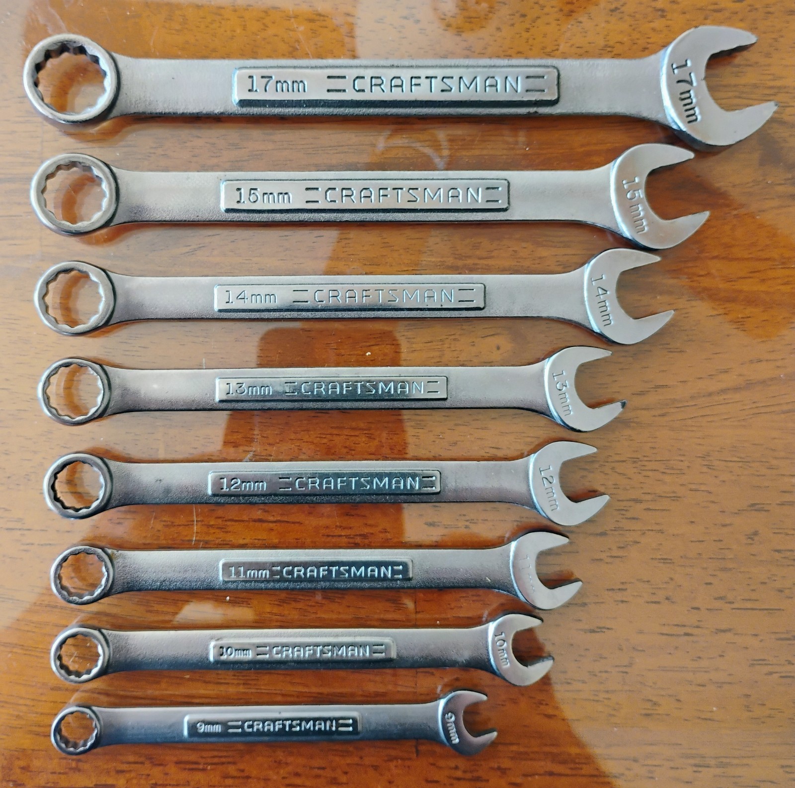 8 Pcs. Craftsman Metric Wrench Set 9–17mm Combo FORGED IN USA VA Series Ex. Cond