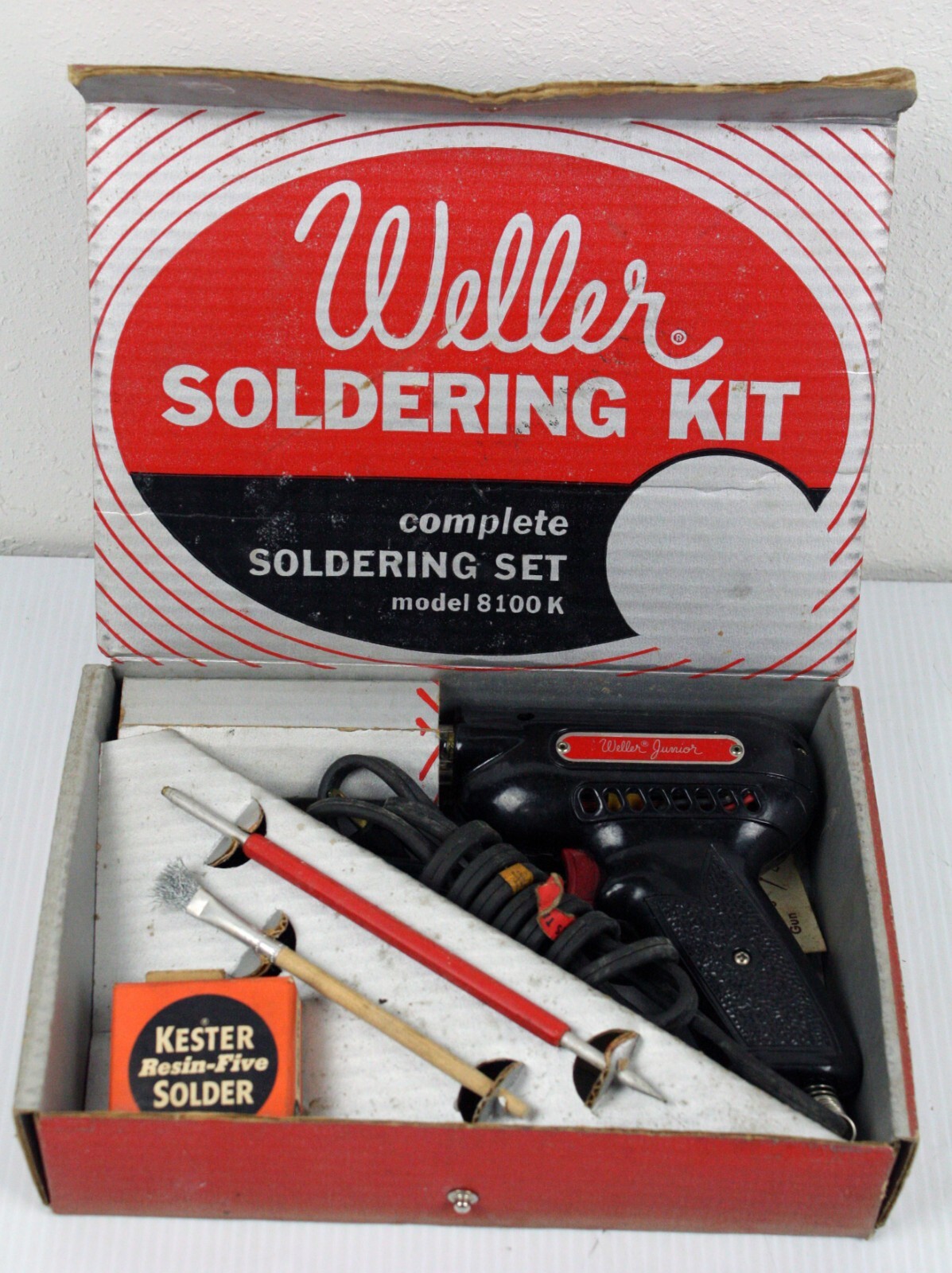 Vintage Weller Soldering Gun Kit Model 8100K W/ Original Box RARE TESTED Works