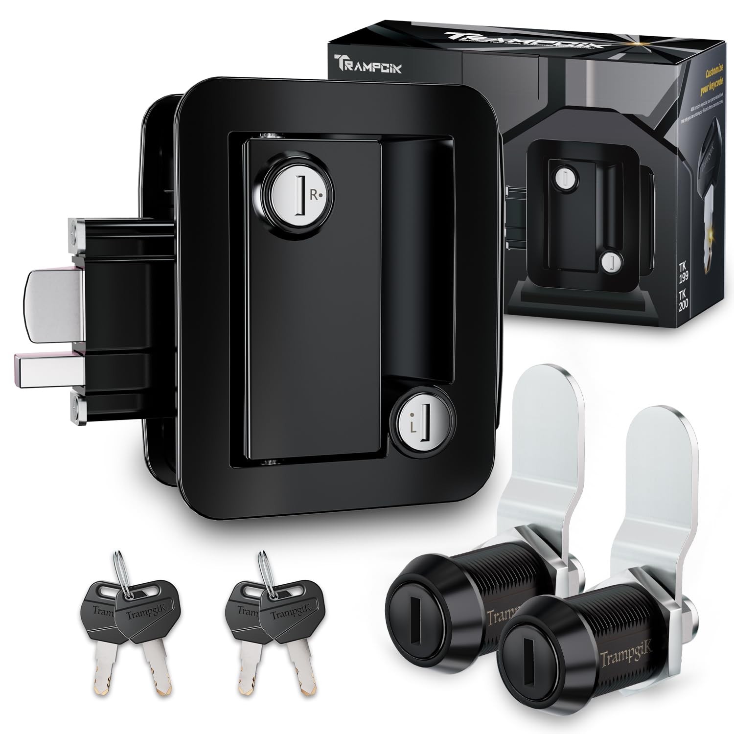 RV Door Lock,1 Camper Door Lock with Storage Locks Combo, for Trailer Entranc…