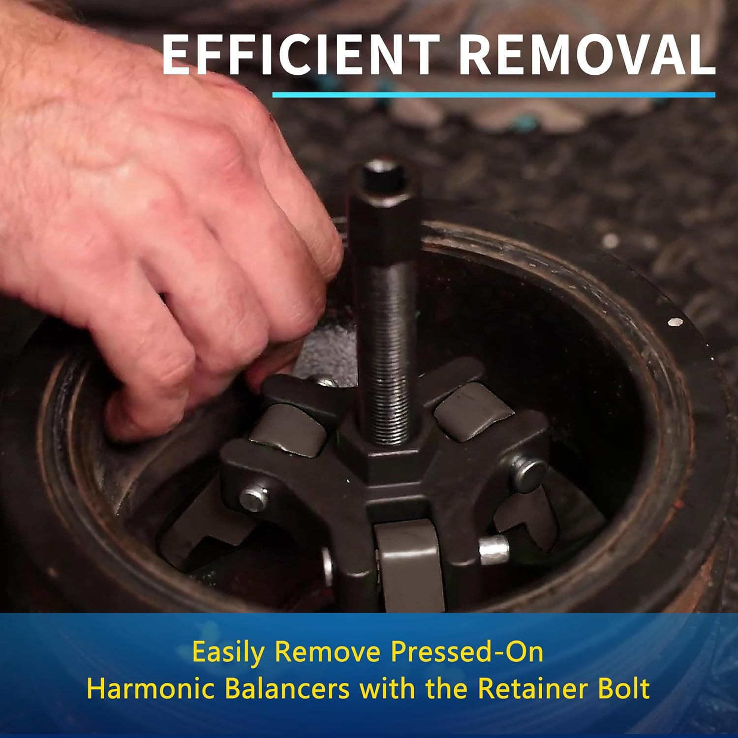 Harmonic Balancer Puller Remove Extractor Kit Set Adjustable 3-Jaw Puller for Ch
