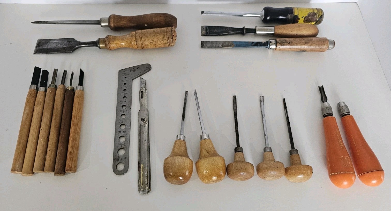 Vintage Wood Carving Tool Lot – K.S. Addis, E.A. Berg, Speedball + My Buddy…