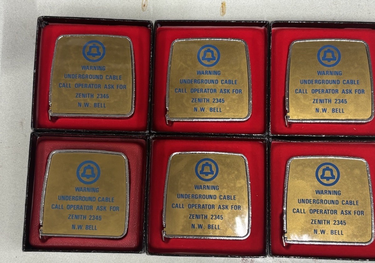6 Northwestern bell Lufkin tape measures lot NW Telephone New In Box 6 Foot
