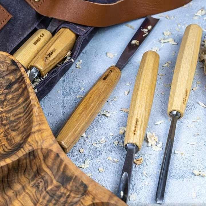 Buyohlic Wood Carving Tools, 12Piece Wood Whittling Kit with Canvas Case Wood…