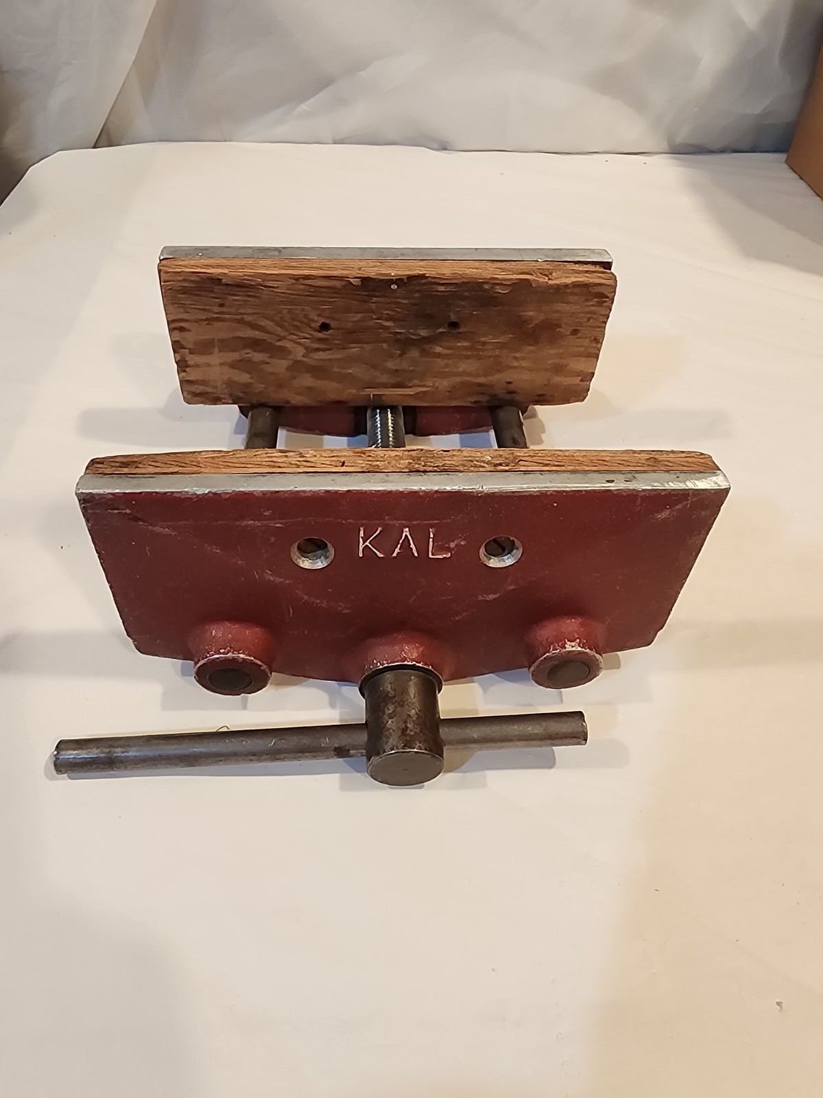 Vintage KAL Woodworking Vise 3 5/8 In Jaw Opening With Aluminum Jaws