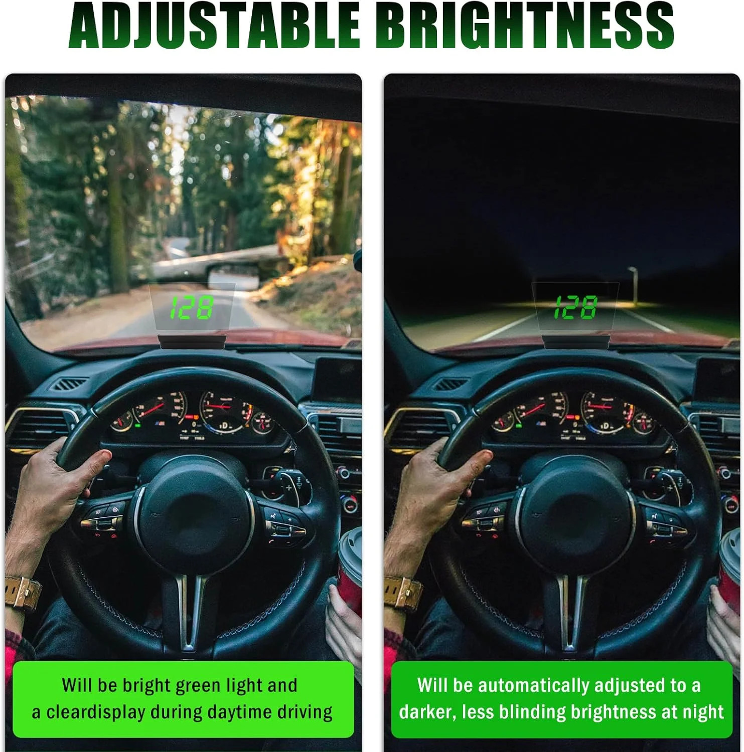 Heads up Display for Cars, USB Plug Digital GPS HUD Speedometer with HD Large Fo