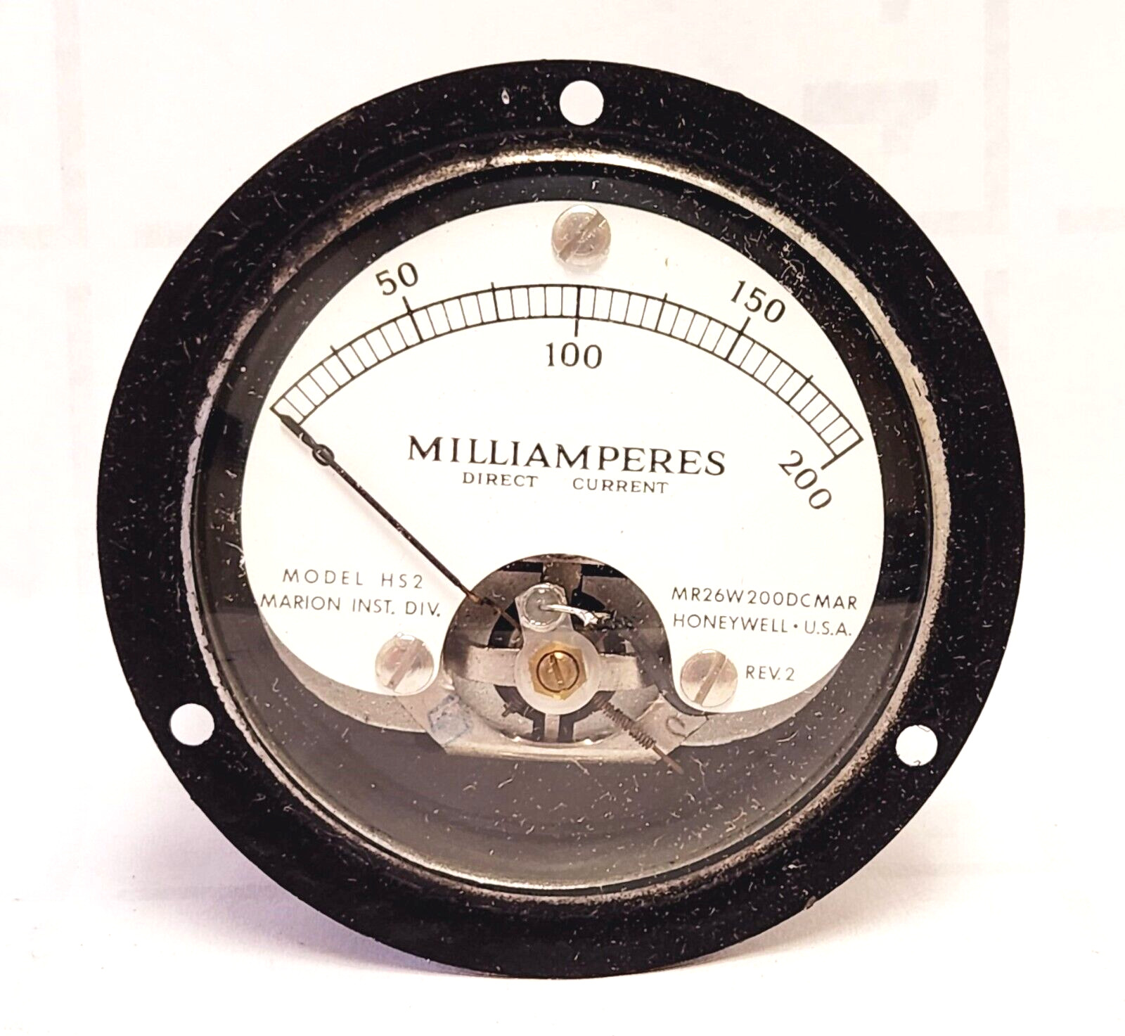 Honeywell Model HS2, 0-200 MA, Direct Current Millamperes Meter (New Vintage)