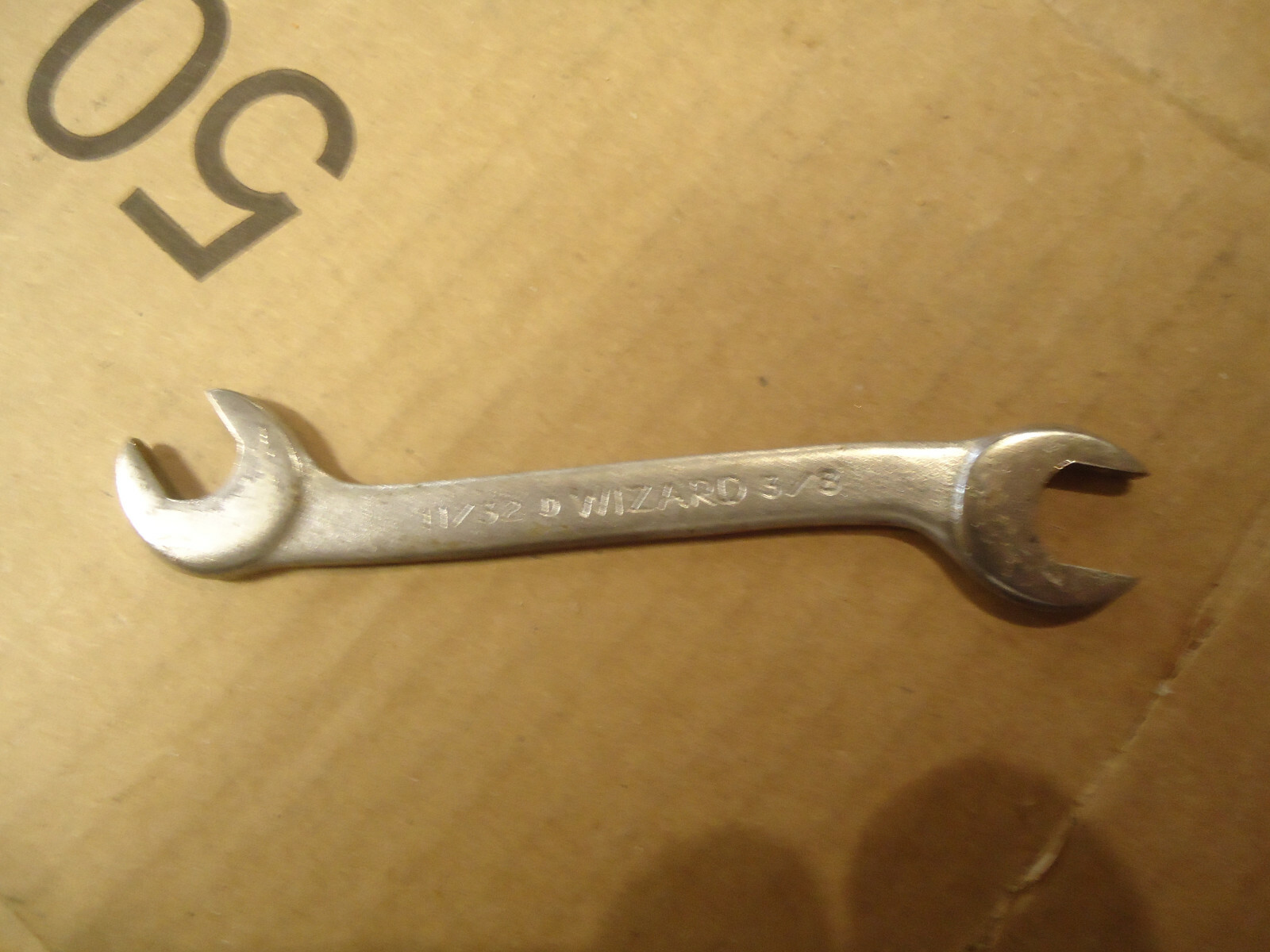 Vintage Wizard 11/32 x 3/8 Double Open End Wrench Only **U.S.A.** J
