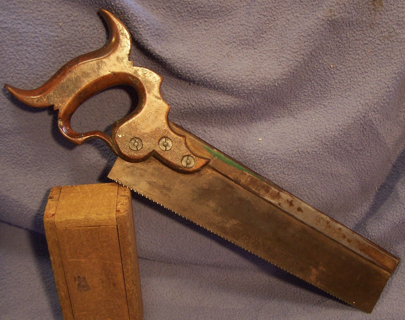 Norton Jewett & Buzby New York Triple Cove Back Saw circa 1846 Disston Style