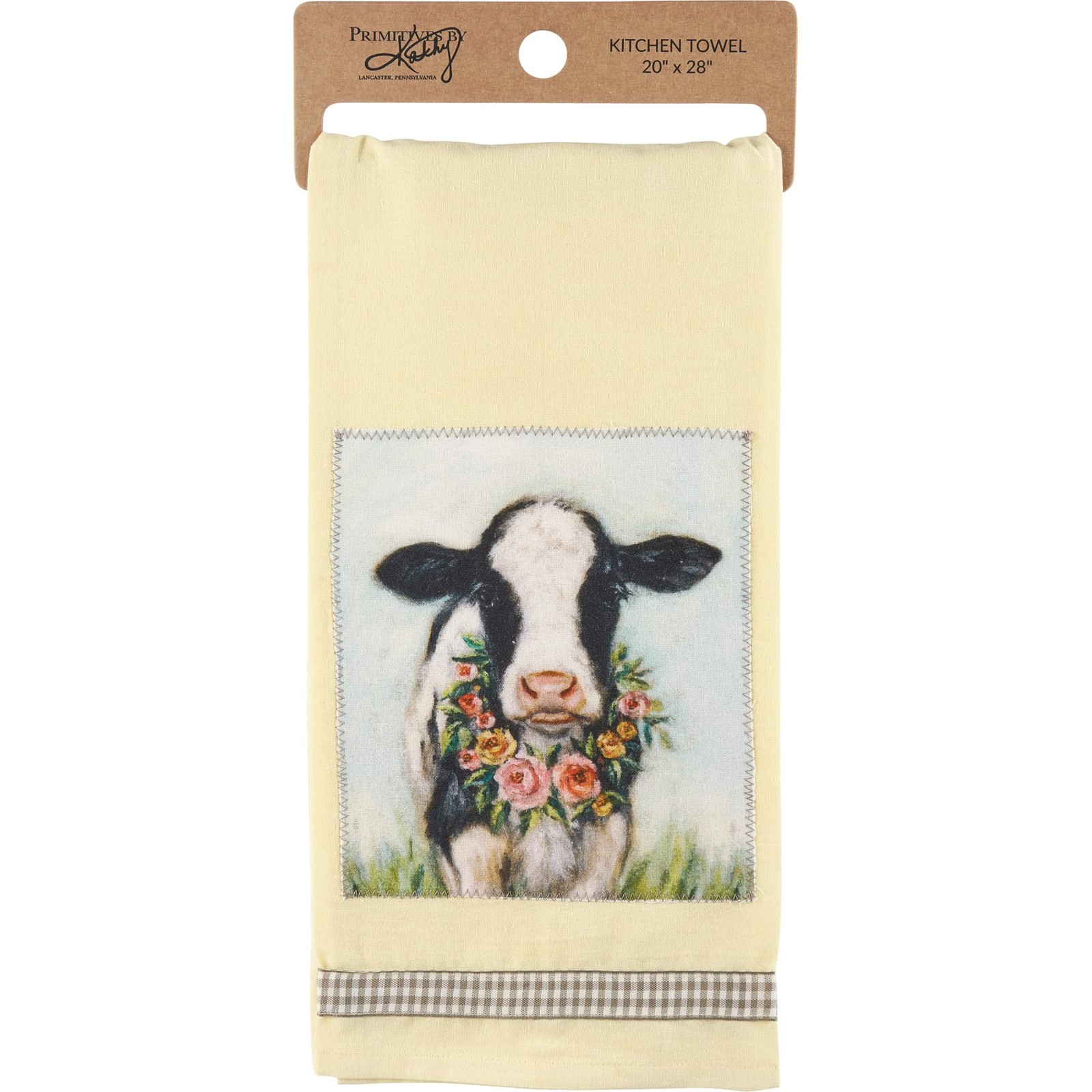 Primitives by Kathy Calf Wreath Kitchen Towel Multicolor Standard Functional