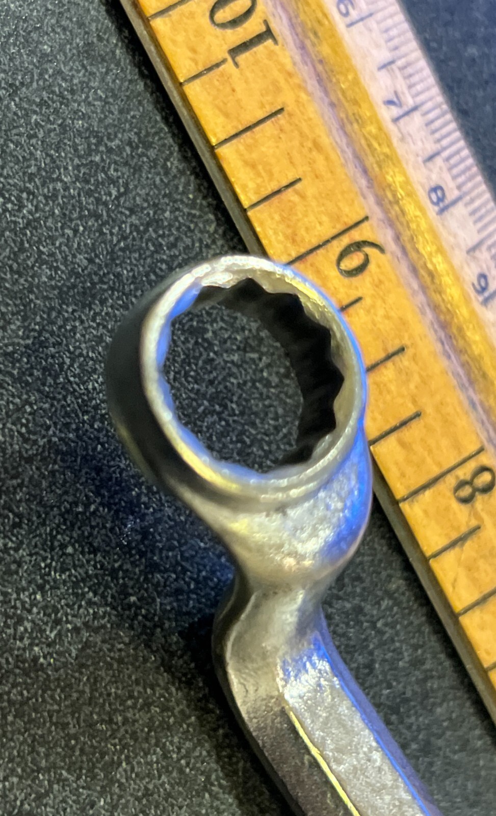 INDESTRO SUPER 731 OFFSET BOX WRENCH 9/16″ X 5/8″ 12 point QUALITY VINTAGE USA