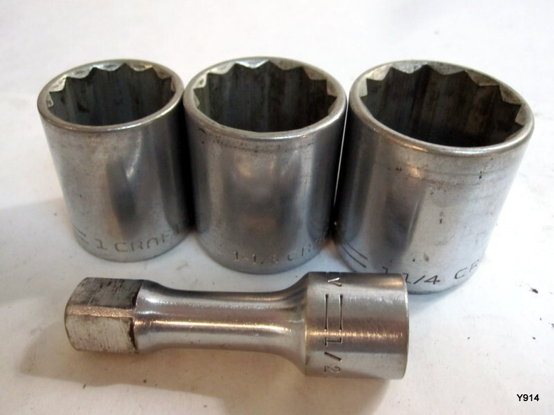 Vintage Craftsman v series set of 4 1, 1-1/8, 1-1/4 and 1/2 extension 2.8inch